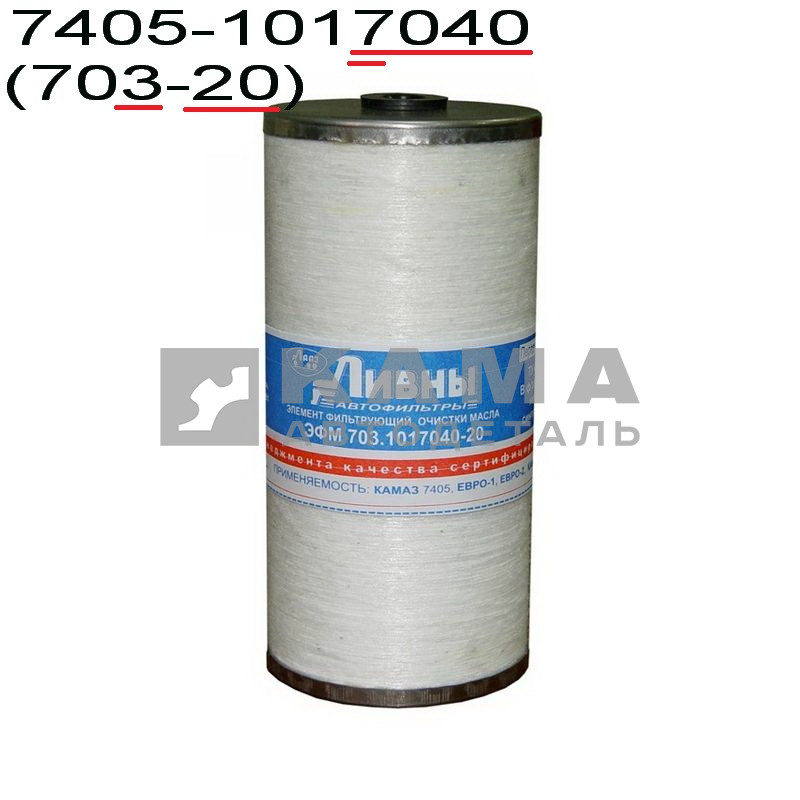 элемент Масляного фильтра КАМАЗ-Евро "Нитка" ("ЛИВНЫ" оригинал) 7405.1017040 (703-20)