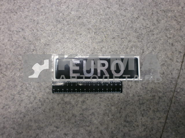 наклейка "EURO" (5.5х20 см) цвет черный+серебристый, объёмная