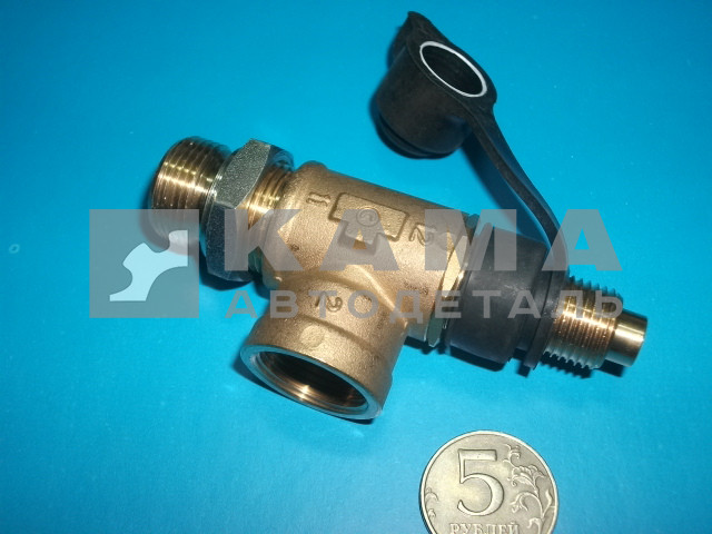 клапан контрольного вывода (тройник подкачки шин) БРОНЗА (CAMOZZI V604 М22Х1,5-S01)
