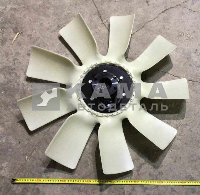 крыльчатка вентилятора Д715мм "020006547" В СБОРЕ С МУФТОЙ С ПРОВОДОМ "ИМПОРТ" загнут.9лопасти, БЕЗ обечайки (045104-1308086-90)