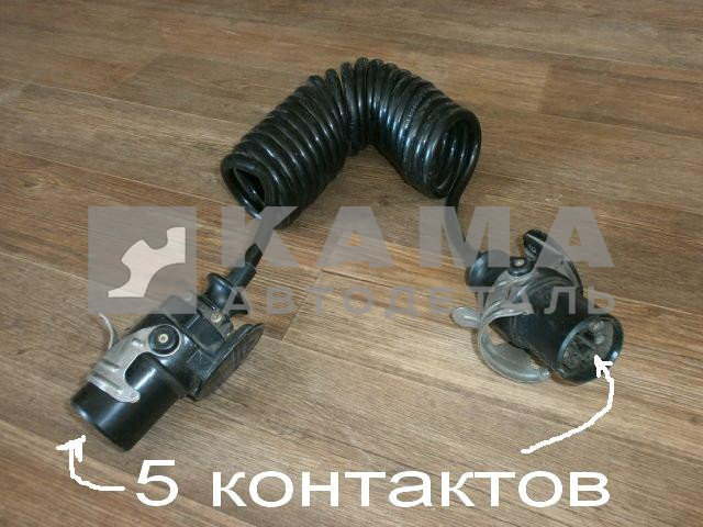 провод прицепа СПИРАЛЬный С вилками/фиксат. 5конт. (СНЦ134-7/48 РО141 ) "ABS"