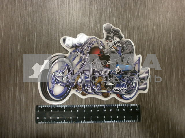наклейка "OL SKOOL BIKER" (18х13 см) полноцветная