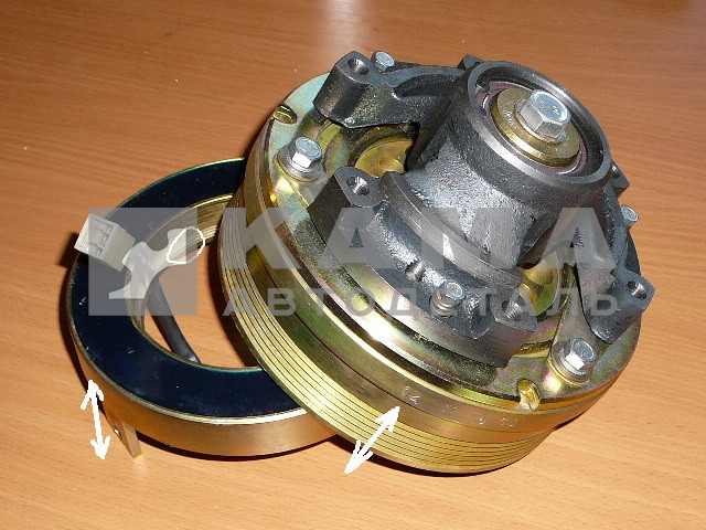 муфта вентилятора эл/магнитная в сб Е2;3 "УНИВЕРСАЛ"(12 отв.) ("Технотрон") 740.30-1317500-02 после 2005 г. (740.30-1317500-10 снята с произв.)