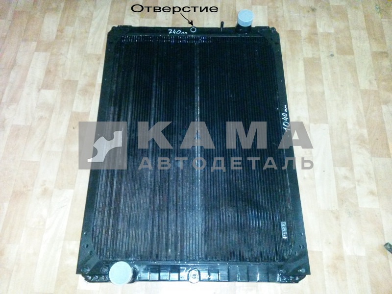 радиатор основной КАМАЗ 6520-1301010-01 3-х ряд 104х74 (отверстие в верх.бачке)