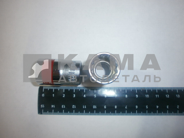 ключ-головка торцевая х17 мм, 12-гранная, CrV, под квадрат 1/2", хром// 354917