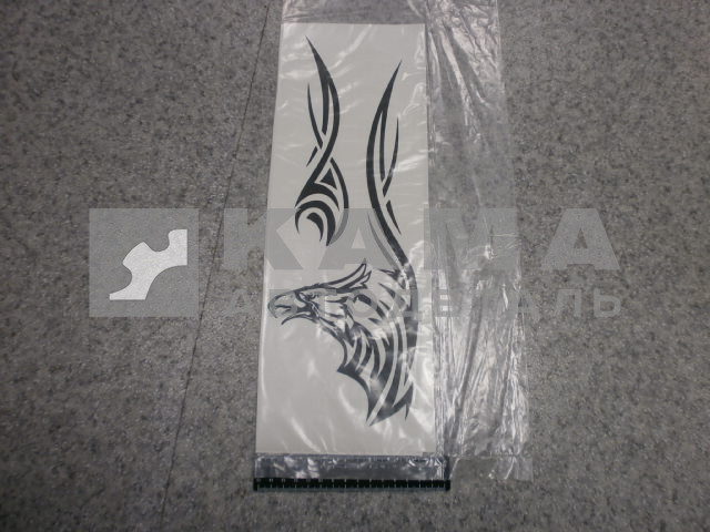 наклейка "ГОЛОВА ОРЛА" к-т из 2-ух на 2 стороны (40х32 см) цвет черный, на форточки