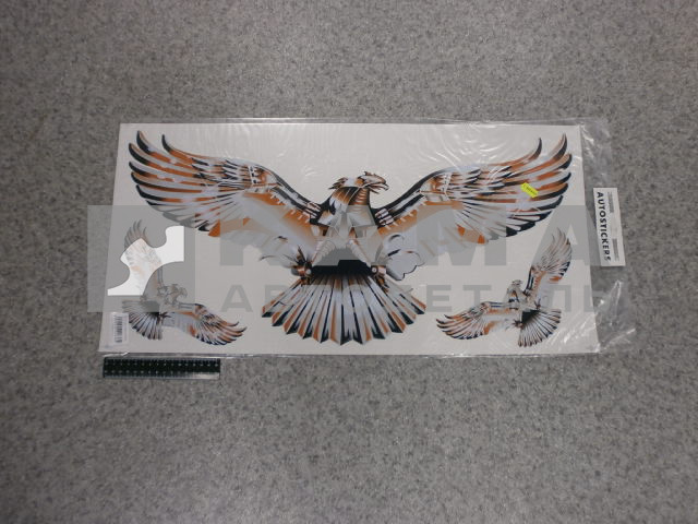 наклейка "ОРЕЛ" №12 к-т из 3-ех (33х70 см) цвет оранжевый