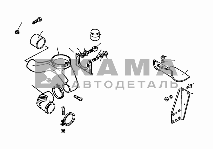 патрубок воздухазаборника тройник 54105-1109050 (алюм)*