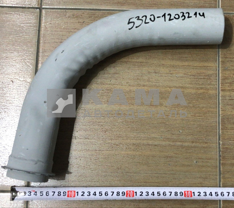 труба глушителя стар.обр. (Д=60мм) 5320-1203214 (короткая, кривая) (5320-214)