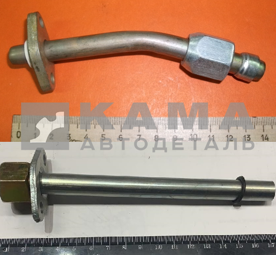 трубка компрессора 2-х ц подвода воды с флянцем в сборе 740.3509283 (железная)