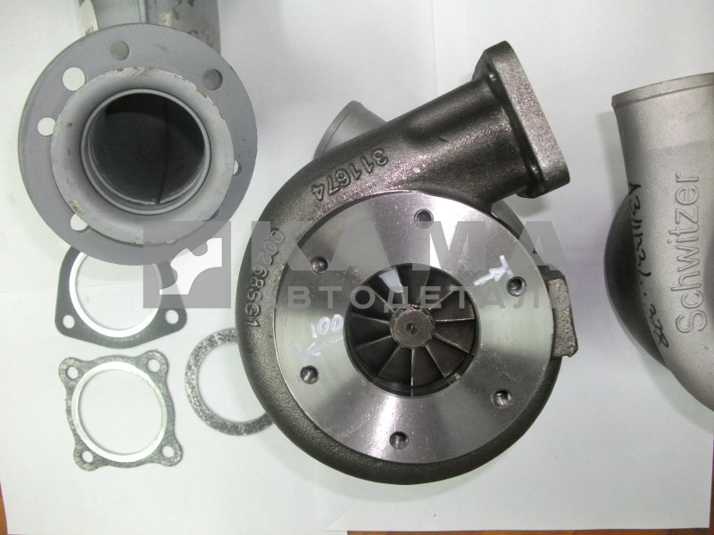 ТурбоКомпрессор Schwitzer Е-1 S2B-317809 Правый ОРИГИНАЛ (6 шпилек М8, Д100мм)