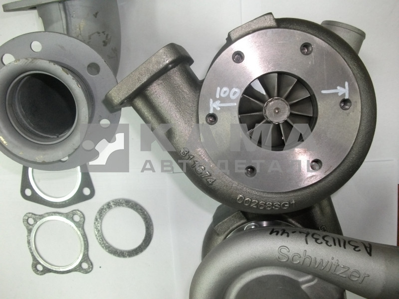 ТурбоКомпрессор Schwitzer Е-1 S2B-317810 Левый ОРИГИНАЛ (6 шпилек М8, Д100мм)