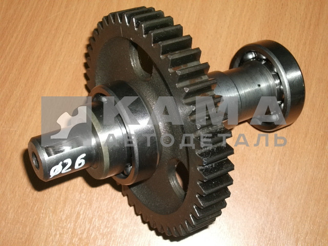 шестерня привода ТНВД в сб Д-26, L=176мм (подш-к 206/206) 740.51-1121010 эконом