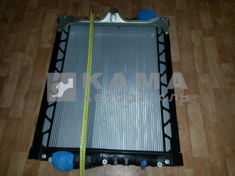 радиатор основной КАМАЗ 65115 М-1301010-22 (рейстал. АЛЮМ-ВЫЙ пластмасс бачки ШААЗ!)69х93см