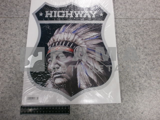 наклейка "HIGHWAY индеец" (32х40 см)