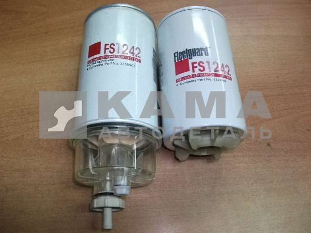 элемент фильтра КАММИНС топлив. FS-1242 Fleetguard/Shanghai (ФГОТ с сливом, без стакана) 3831871