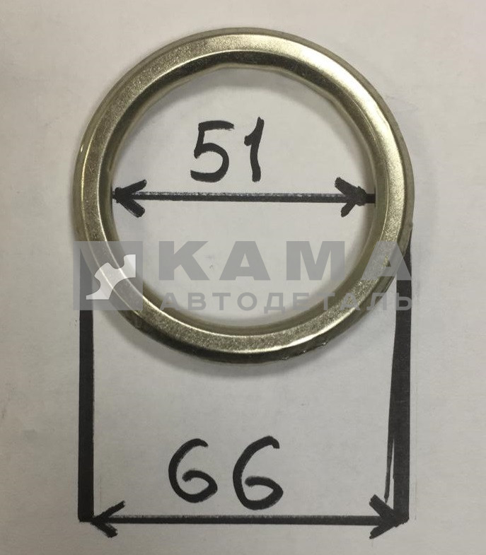 кольцо глушителя ("блестящее"/малое) 53.1203020 (стар.обр./газ)