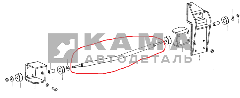 штанга Раздаточной Коробки реактивная (крепления) 65225-1801010 (тяга реактивная)*