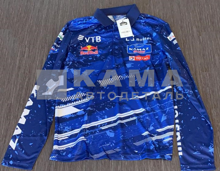 Футболка поло с длинным рукавом "КАМАЗ-МАСТЕР" пиксель размер L