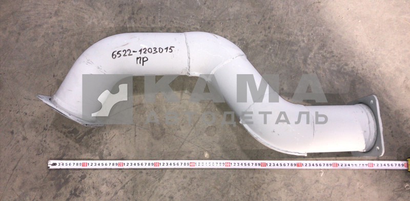 труба глушителя 6522-1203015 правая (от коробки перек. газов до глушителя)*