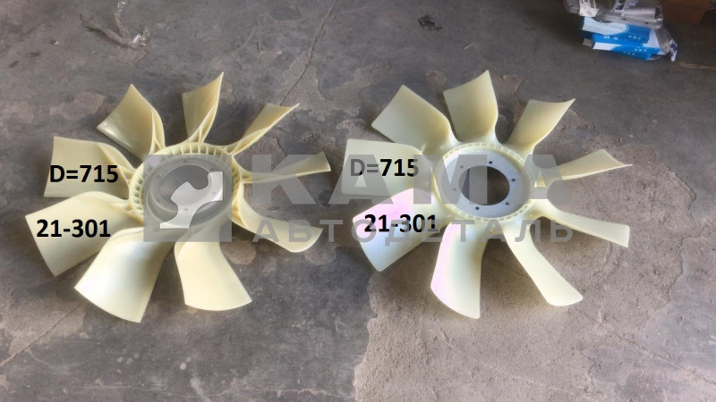 крыльчатка вентилятора Д715 (Е-4) "21-301" (Технотрон), загнут.лопасти, Без обечайки