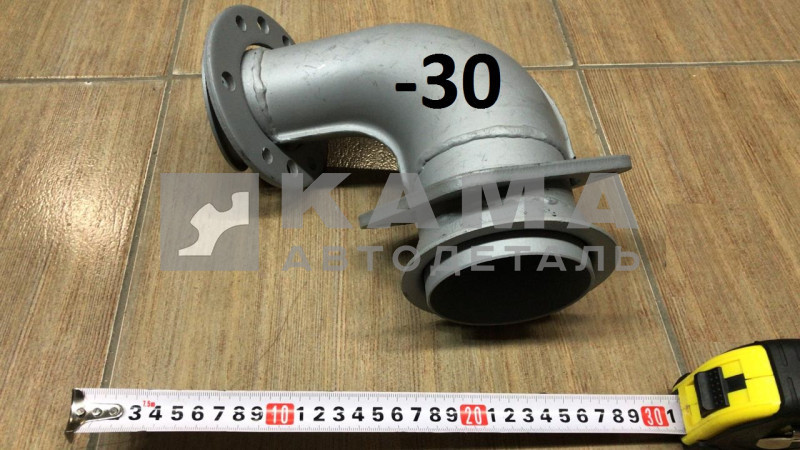 труба приемная - УГОЛ от турбины "Низ УДЛИНЕННЫЙ" ЗАВОД (54115-1203010-30)