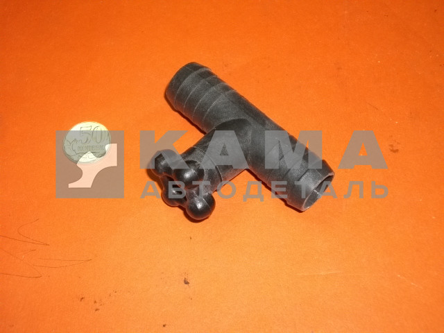 штуцер на шланг Прямой Д18 с краном (пластмасс)