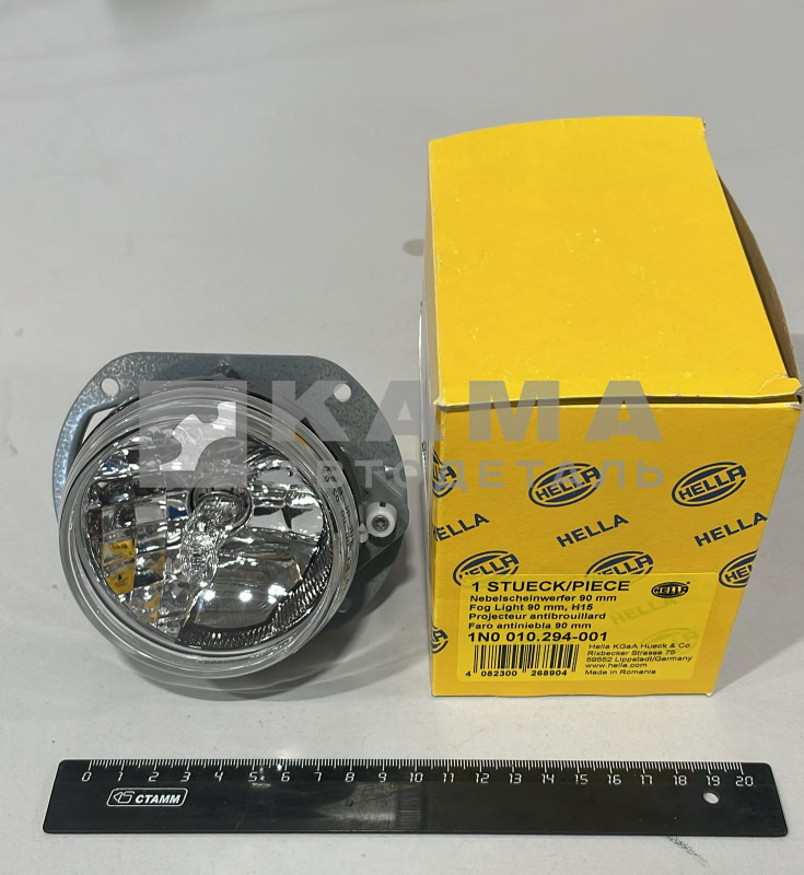 противотуманка круглая универсальная HELLA (БИ-галоген модуль ближнего и дневного света, D90, H15, 12V) 1N0010294001