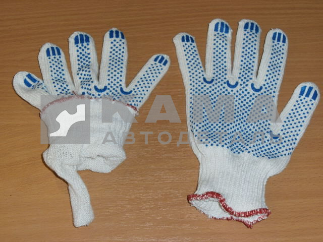 перчатки х/б с ПВХ ДВОЙНЫЕ (зимние)