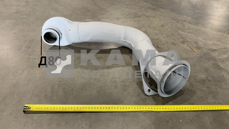 труба глушителя КАММИНС 43255-1203010-04 D80мм. (от ТКР до металлорукава)