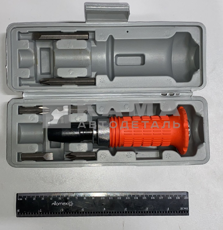 отвертка ударная с защитой (SL/PH, 6 бит, в кейсе) 5065