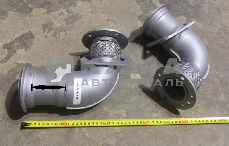 труба приемная - УГОЛ от турбины "Низ СУПЕРудлененный" СЕТКА ЗАВОД (54115-1203010-60) 000.4859.418.000-05