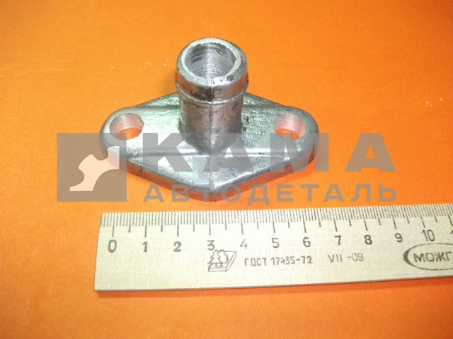 штуцер водяной на блок двигателя КАМАЗ (53205-8106065) алюминиевый под шланг Д18