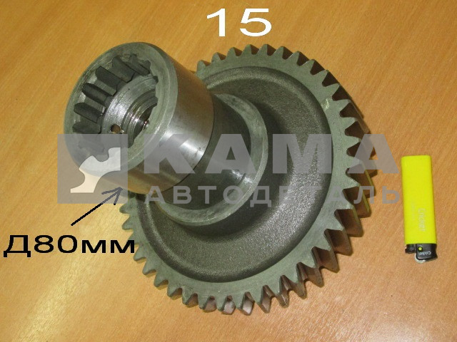 вал КПП промежуточ Делителя всб. Шестерней 15.1770210-01 (214+216) ОАО КамАЗ