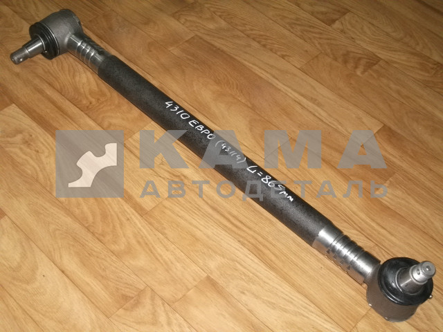 тяга рулевая продольная (сошки) 4310-3414010-10 ЗАВОД (прямая,"толстая", L865мм) замена на 4310-3414009-11