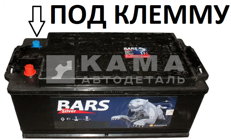 АКБ 6СТ - 190 А/ч "BARS/Black Machine" (клемма/конус) 524х239х223