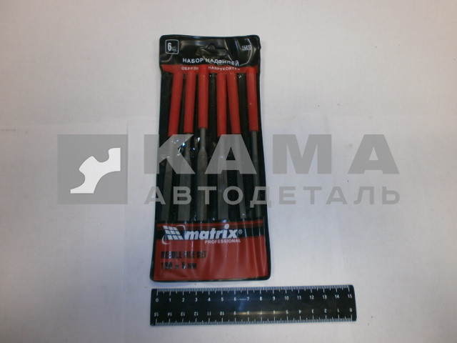 набор надфилей, 180х5 мм., к-т 6-10 шт., пластиковые рукоятки (15822)