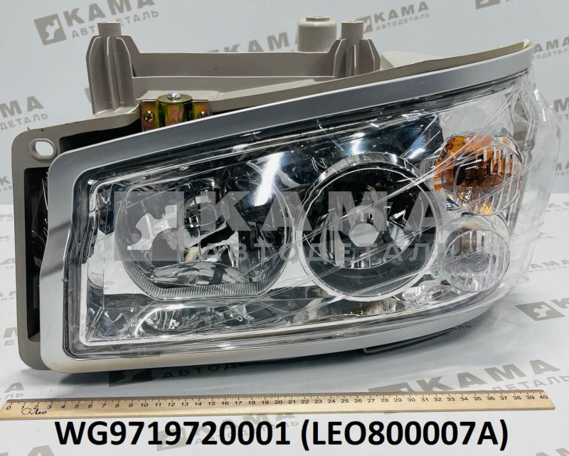фара (блок-фара) левая в сборе Howo(Хово) A5/HW76 LEO800007A (WG9719720001)