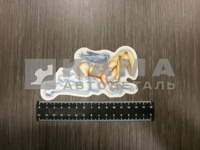 наклейка "ДЕВУШКА АНГЕЛ №2" (7х13 см) полноцветная