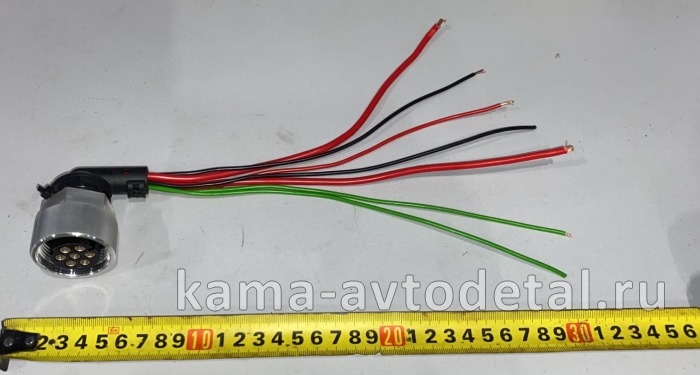разъем на ТНВД БОШ (7 клемм,7 отв.) закручивающийся, "ГАЙКА" с проводами 10017