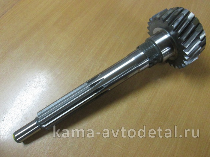 вал КПП первичный 030(027) КПП-142 ЕВРО (длинный с "Шестерней") ОАО КамАЗ 142.1701030(027)* 142.1701030