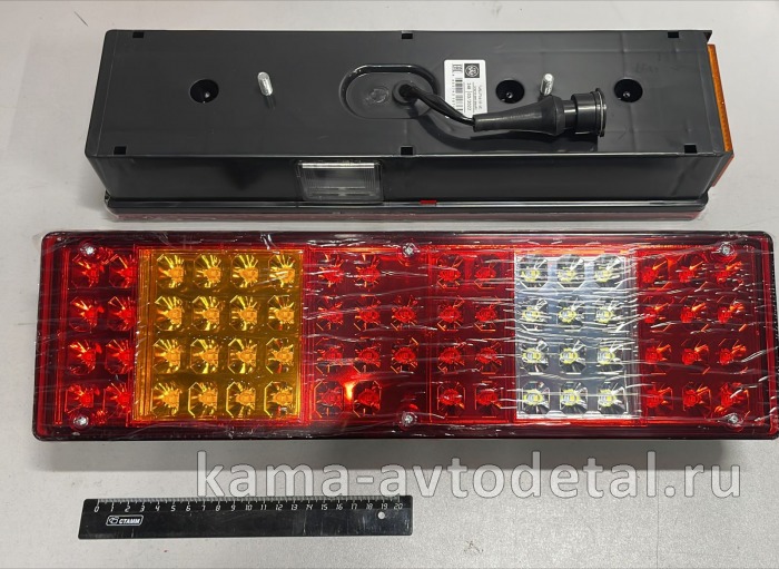 фонарь задний МАЗ С ПРОВОДОМ, бок. габорит, лев. С подсв. диодный (ЭКОНОМ) 7452.3716-10 7452.3716-10Э