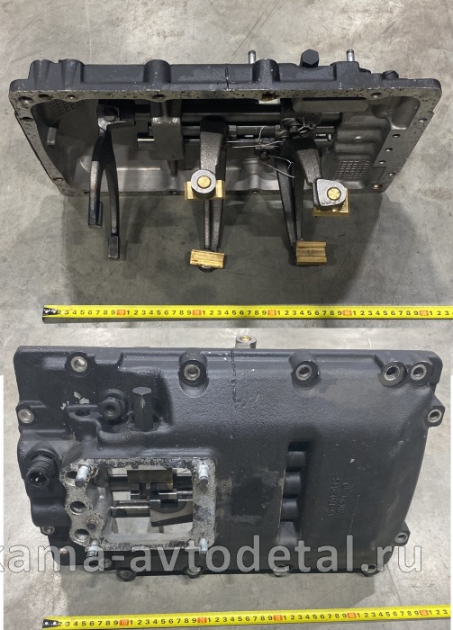 крышка КПП верхняя алюмин. большая КПП-154 (в сборе ползуны,вилки) 142-1702005 142-1702005