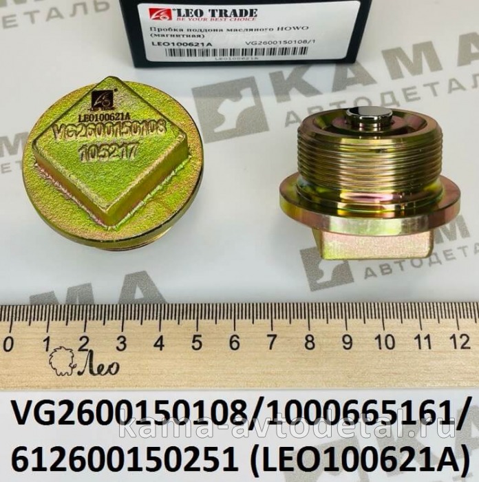 пробка М38х1,5 поддона Вичай LEO100621A (VG2600150108) LEO100621A /VG2600150108