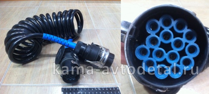 провод прицепа СПИРАЛЬный С вилками/фиксат. 15отв.,15конт.(6810-3724716 ) "ABS" 6810-3724716 провод прицепа СПИРАЛЬный С вилками/фиксат. 15отв.,15конт.(6810-3724716 ) "ABS" 6810-3724716