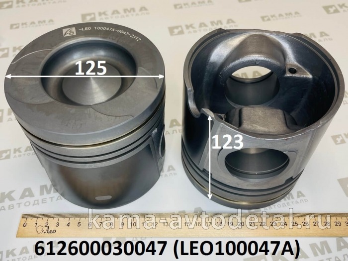 поршень Вичай WP10 (D=125,H=123,E-2,340/380 лс) LEO100047A (612600030047) Шакман LEO100047A /612600030047