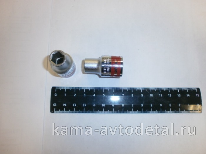 ключ-головка торцевая х10 мм, 6-гранная, CrV, под квадрат 1/2", (13110) 13110