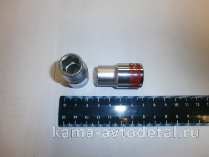 ключ-головка торцевая х12 мм, 6-гранная, CrV, под квадрат 1/2", хром// (13112/ф54512) 13112