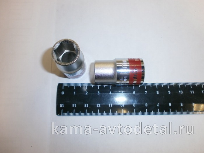 ключ-головка торцевая х13 мм, 6-гранная, CrV, под квадрат 1/2", хром// (13113/ф54513) 13113