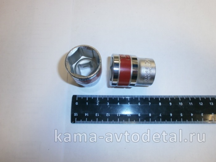 ключ-головка торцевая х22 мм, 6-гранная, CrV, под квадрат 1/2", (13122) 13122